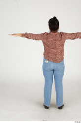 Whole Body Woman T poses Casual Chubby Standing Street photo references